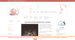 Desktop Screenshot of centereksperimentov.si